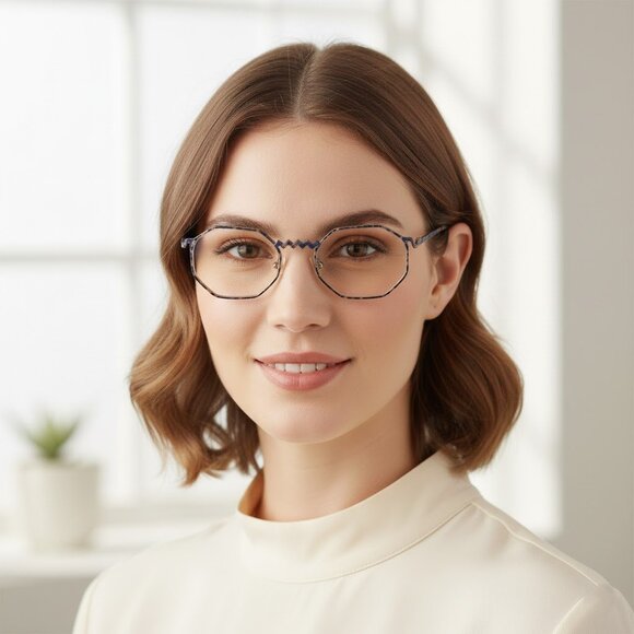 TAXI 251 Vintage UNISEX Casanova Gold Blue Optical/Prescription Eyeglasses Frame - Picture 3 of 16